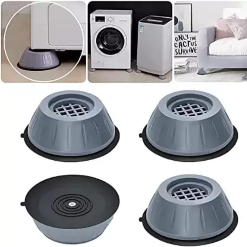 Shopfleet Shopfleet Furniture Lifting Base Washer and Dryer Anti Vibration Pads for Washing Machine Leveling Feet Legs Anti Slip Shock Absorber Stand with Suction Cup Feet of FridgeMulticolor  - Image 4