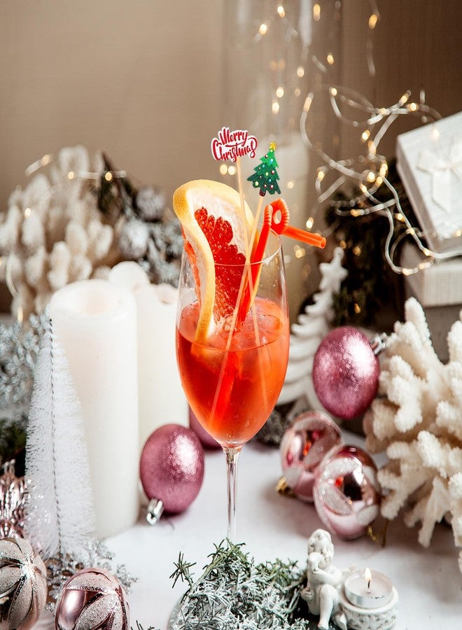 وولاين مجموعة Whaline من 120 قطعة من أعواد تزيين الكوكتيل لعيد الميلاد، 6 أشكال متنوعة: بابا نويل، غزال، رجل ثلج، أعواد أسنان مصنوعة يدويًا من الخيزران، أعواد تزيين لعيد الميلاد، زينة للكب كيك، أعواد تقليب للمشروبات، مثالية للمقبلات والفواكه، ديكور حفلات الأعياد - Image 5