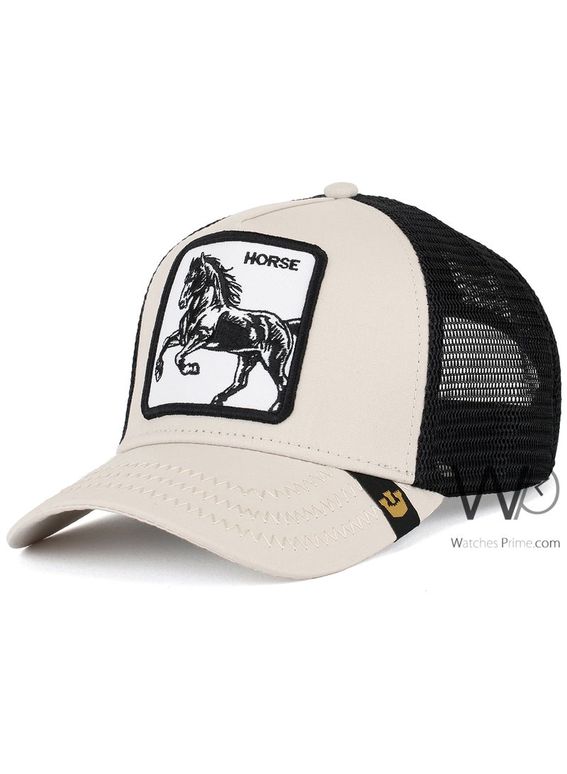 Goorin Bros Goorin Bros Horse Trucker Mesh Cap Light beige Color Cotton Hat For Men  - Image 1