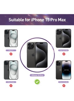Rock Pow (2 Pcs) Case Privacy Screen Protector for iPhone 15 Pro 2023 9H Anti Spy Dark Tempered Glass Screen Film Guard for iPhone 15 Pro 6.1 Inch 2023 Case Friendly Bubble Free  - Image 2
