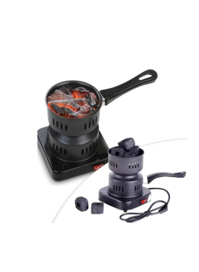 Electric Charcoal Lighter Hot Plate with Anti-Burn Handle, Black - Image 3