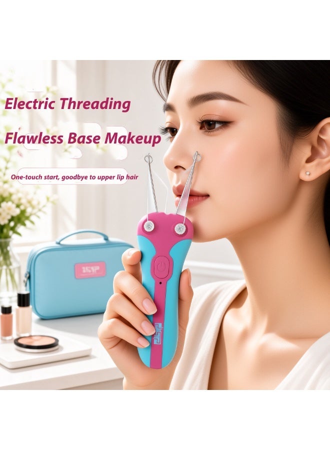 DSP Hair Removal Epilator, Electric Threading Tool with High-Speed Motor, Removes Facial Peach Fuzz and Upper Lip Hair from the Root, for Home Beauty Care, Smooth Makeup Base and Hairless Face - Image 5