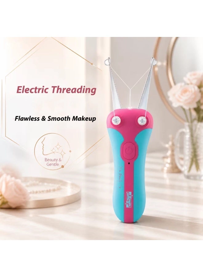 DSP Hair Removal Epilator, Electric Threading Tool with High-Speed Motor, Removes Facial Peach Fuzz and Upper Lip Hair from the Root, for Home Beauty Care, Smooth Makeup Base and Hairless Face - Image 4