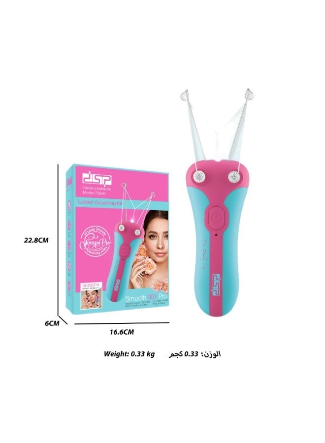 DSP Hair Removal Epilator, Electric Threading Tool with High-Speed Motor, Removes Facial Peach Fuzz and Upper Lip Hair from the Root, for Home Beauty Care, Smooth Makeup Base and Hairless Face - Image 2