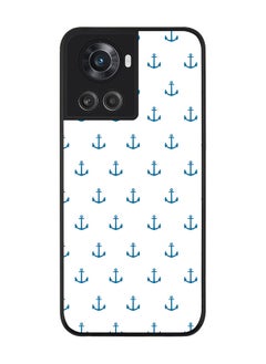 Rugged Black edge case for OnePlus 10R 5G/OnePlus Ace 5G Slim fit Soft Case Flexible Rubber Edges Anti Drop TPU Gel Thin Cover - Anchor Blue