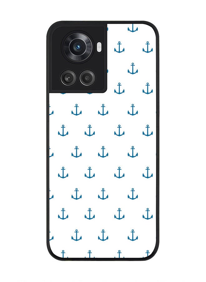 Stylizedd - Rugged Black edge case for OnePlus 10R 5G/OnePlus Ace 5G Slim fit Soft Case Flexible Rubber Edges Anti Drop TPU Gel Thin Cover - Anchor Blue - Image 1