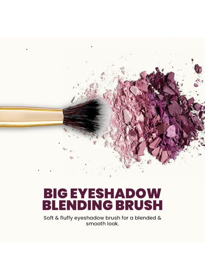 MARS Artist's Arsenal Professional Big Blending Eyeshadow make up Brush | Feather Soft Touch | Precise Synthetic Bristle | Perfect for Eyeshadow | Luxe Packaging Makeup Brush (Golden) - Image 5