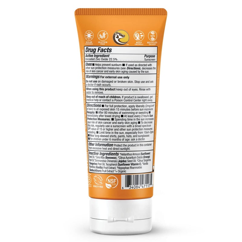 Badger Kids Mineral Sunscreen Cream SPF 40, 98% Organic Ingredients, Zinc Oxide Sunscreen for Kids Face & Body, Water Resistant, Reef Friendly, Hawaii Approved Sunblock, 2.9 fl oz, 2-Pack - Image 2