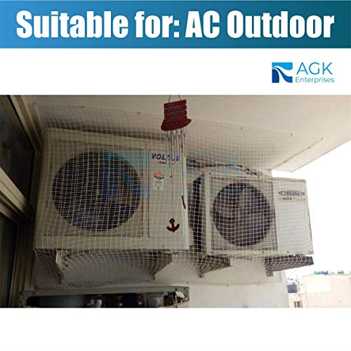 AGK Enterprises UV Stabilized Bird Net/Anti Bird Net/Pigeon Net /(10 X 70ft)-25mm Hole 15 PLY with Attached Corner Ropes & Installation Kit/Size (10 x 70 ft.) - Image 5