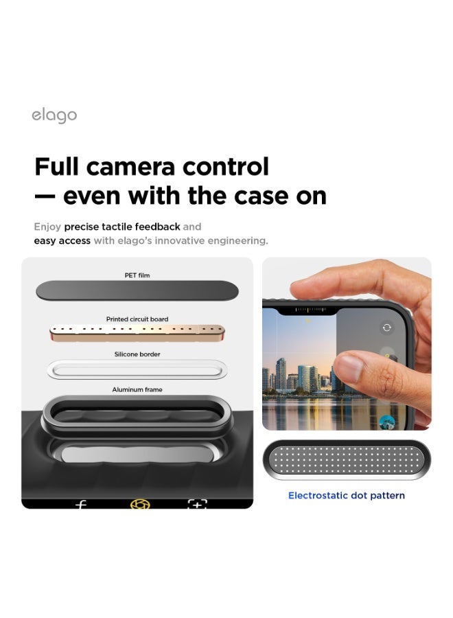 Elago Magnetic Ridge Silicone for iPhone 17 Pro MAX case cover [Camera Control Button Cover] compatible with MagSafe Shockproof - Black - Image 4