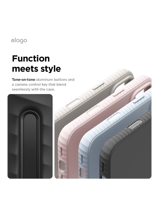 Elago Magnetic Ridge Silicone for iPhone 17 Pro MAX case cover [Camera Control Button Cover] compatible with MagSafe Shockproof - Black - Image 5