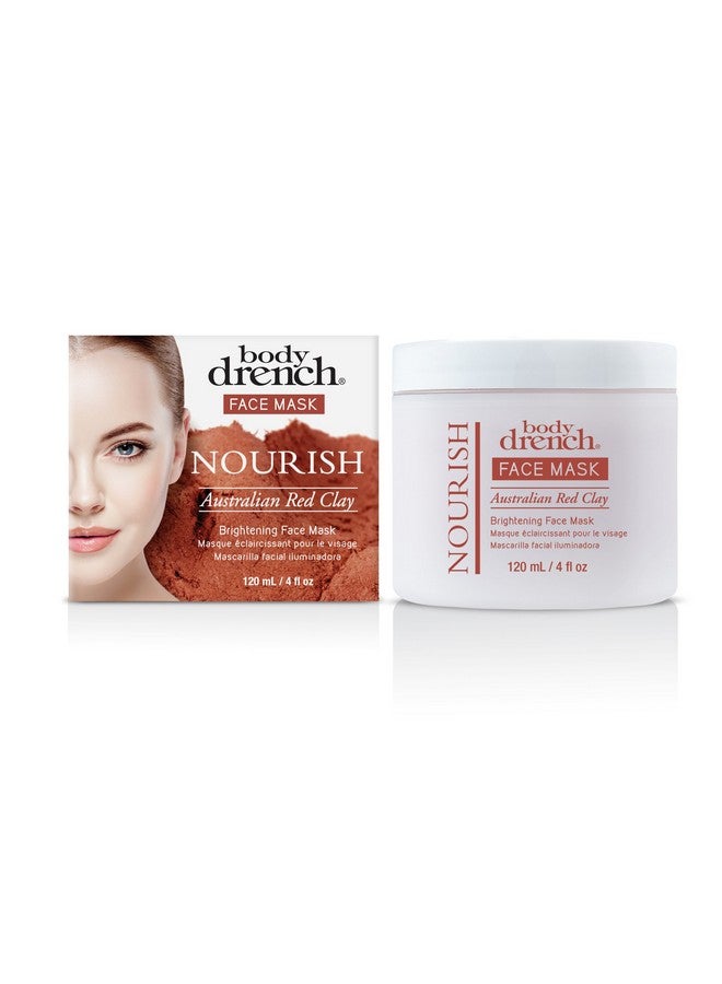 Body Drench Nourish Australian Red Clay Brightening Face Mask 4 Oz - Image 1