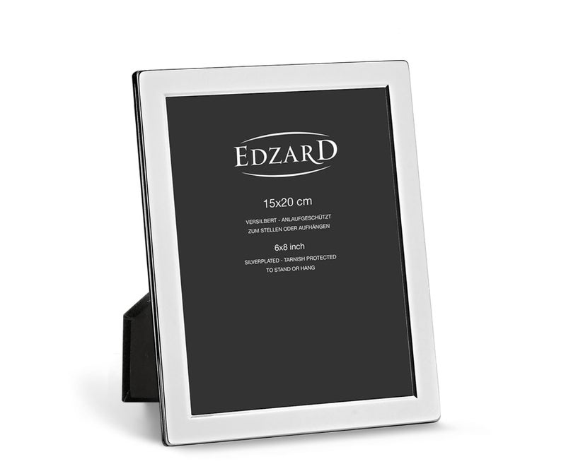 Edzard Photo Frame Salerno 6x8 inch 15x20 cm Silver Plated Picture Frame Tarnish Protected