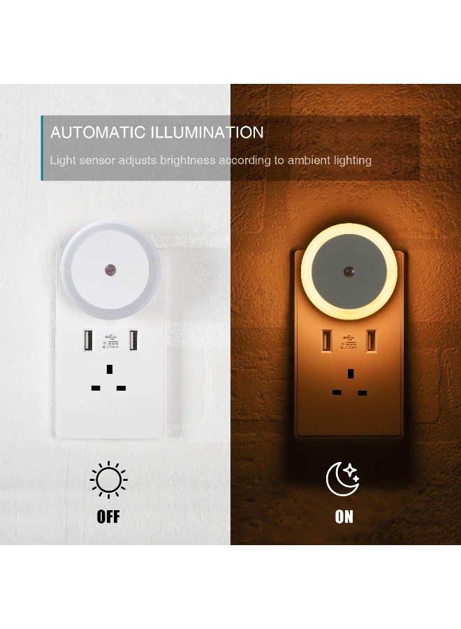 ماسرو عبوتان  ضوء ليلي LED بمستشعر ذكي – أبيض دافئ | تشغيل وإيقاف تلقائي من الغسق حتى الفجر | موفر للطاقة 0.5 واط | عمر افتراضي 50,000 ساعة | مثالي لغرف النوم والممرات والحمامات وغرف الأطفال - Image 4