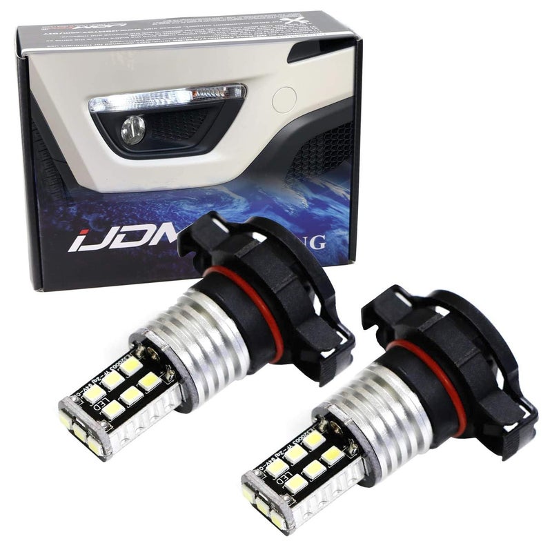 مصابيح استبدال عالية القوة 15SMD بيضاء من iJDMTOY متوافقة مع جيب 2017-2020 كومباس DRL