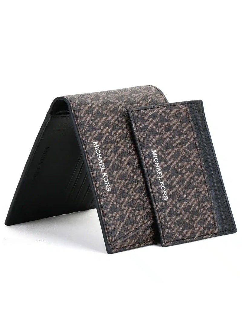 Michael Kors Michael Kors Men Brown Wallet and Card Holder Gift Set  - Image 4