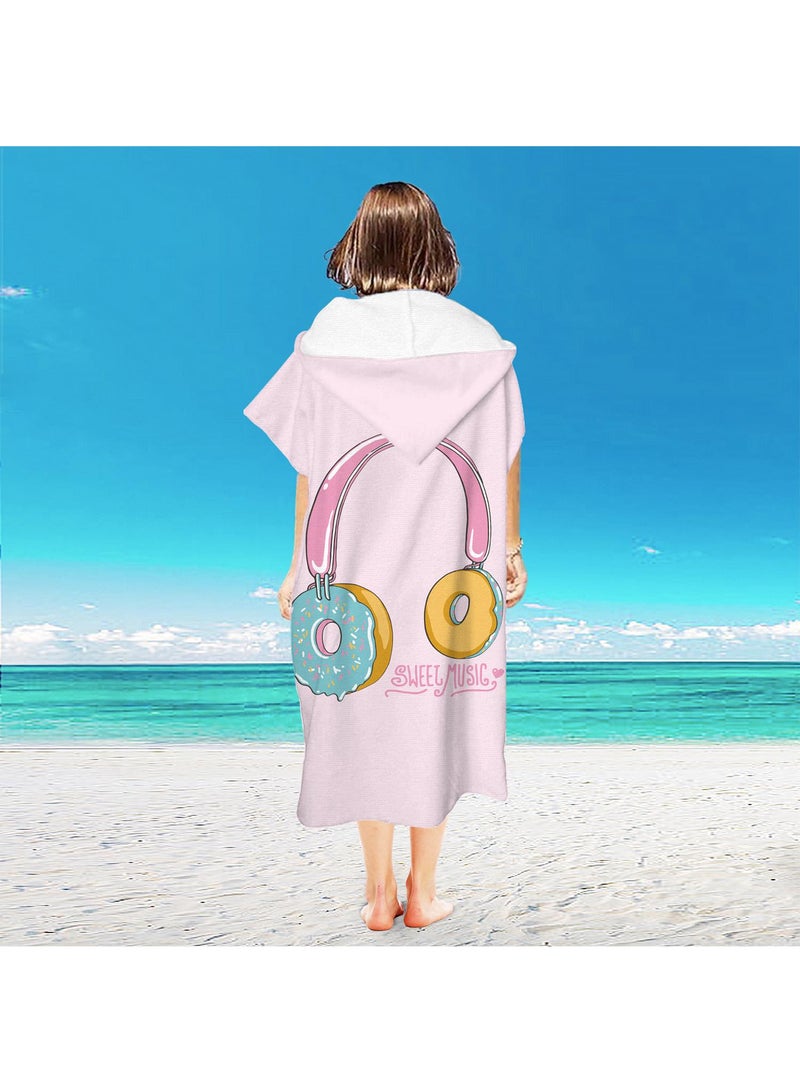 general 110*75CM Microfiber Hooded Poncho Beach Quick Drying Bathrobe Poncho - Image 1
