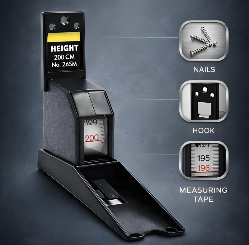 MCP 2m/200CM Roll Ruler Wall Mounted Growth Stature Meter Height Tall Measure Measuring Tape (not feet/inches) - Image 2