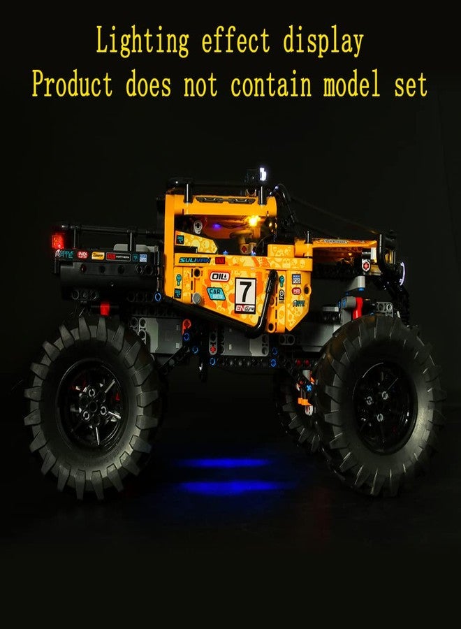 GEAMENT طقم إضاءة GEAMENT LED متوافق مع سيارة Lego 4X4-treme Off-Roader - طقم إضاءة لنموذج البناء Powered UP 42099 (مجموعة Lego غير متضمنة) - Image 4