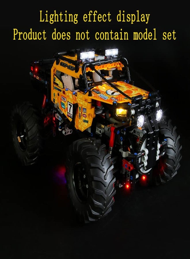 GEAMENT طقم إضاءة GEAMENT LED متوافق مع سيارة Lego 4X4-treme Off-Roader - طقم إضاءة لنموذج البناء Powered UP 42099 (مجموعة Lego غير متضمنة) - Image 5
