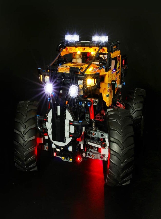 GEAMENT طقم إضاءة GEAMENT LED متوافق مع سيارة Lego 4X4-treme Off-Roader - طقم إضاءة لنموذج البناء Powered UP 42099 (مجموعة Lego غير متضمنة) - Image 1