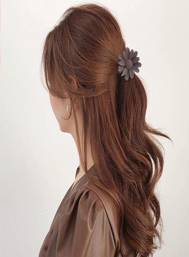 مشابك شعر فاخرة على شكل زهرة - 4 قطع من مشابك الشعر الكورية الأنيقة للنساء، مجموعة مشابك شعر على شكل زهرة | إكسسوارات شعر زهرية لطيفة للنساء والفتيات - Image 4