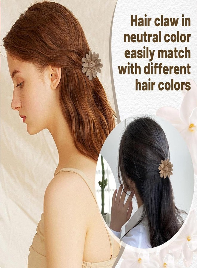 مشابك شعر فاخرة على شكل زهرة - 4 قطع من مشابك الشعر الكورية الأنيقة للنساء، مجموعة مشابك شعر على شكل زهرة | إكسسوارات شعر زهرية لطيفة للنساء والفتيات - Image 3