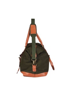MOUNTHOOD MOUNTHOOD Duffle Bag for Men and Women-Premium Quality Long Lasting Canvas with Faux Leather-Green  - Image 5