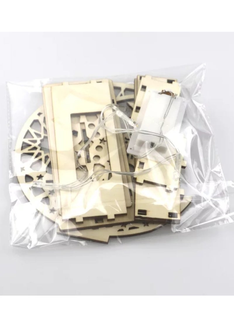 Grneric Wood Ramadan Kareem Table Lamp with Mosque Décor – 19 × 14 cm | Elegant Ramadan & Eid Lighting - Image 3