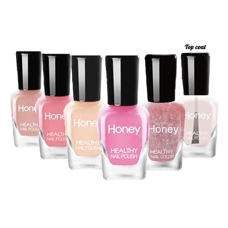 Tophany Non Toxic, Easy Peel Off and Fast Dry Nail Polish Set for Pack, Eco Friendly & Organic Water Based Nail Polish for Women,Teens (6 Bottles, 5ML) - Image 1