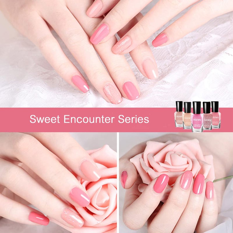 Tophany Non Toxic, Easy Peel Off and Fast Dry Nail Polish Set for Pack, Eco Friendly & Organic Water Based Nail Polish for Women,Teens (6 Bottles, 5ML) - Image 4