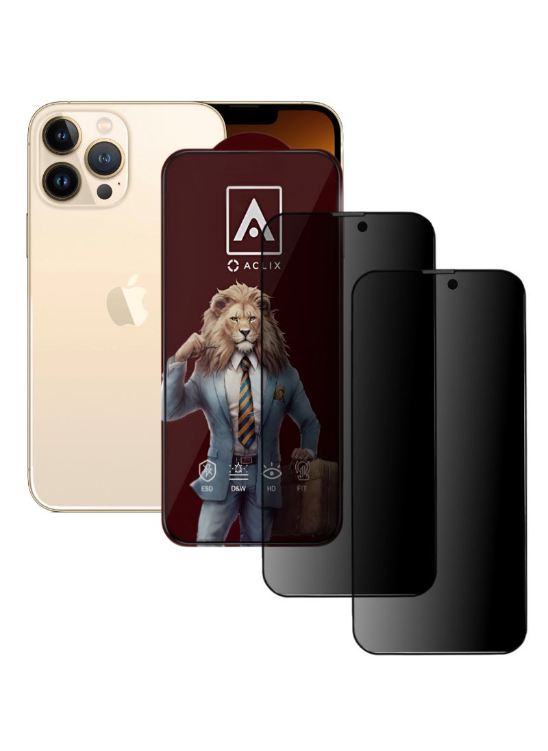 ACLIX 2 Pieces Antistatic ESD Dustproof Premium Quality High Definition Tempered Glass Screen Protector Designed For  iPhone 13 Pro - Image 1