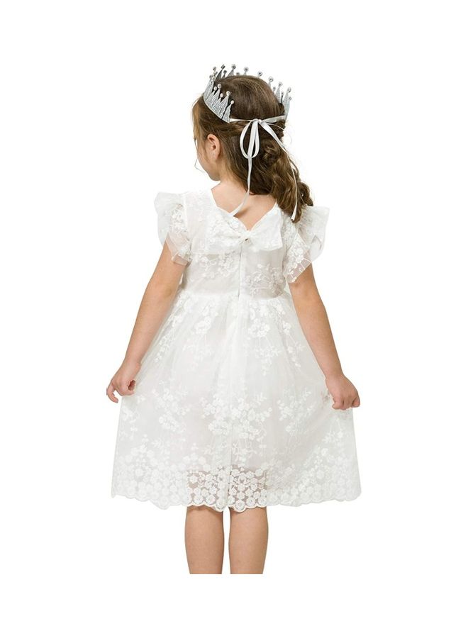 NIBEMINENT Princess Party Dress With Headband 120cm - Image 4
