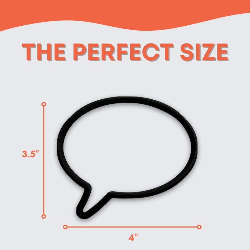 Bundle of Fun Speech Bubble Round Cookie Cutter with Easy to Push Design (4 inch) - Image 2