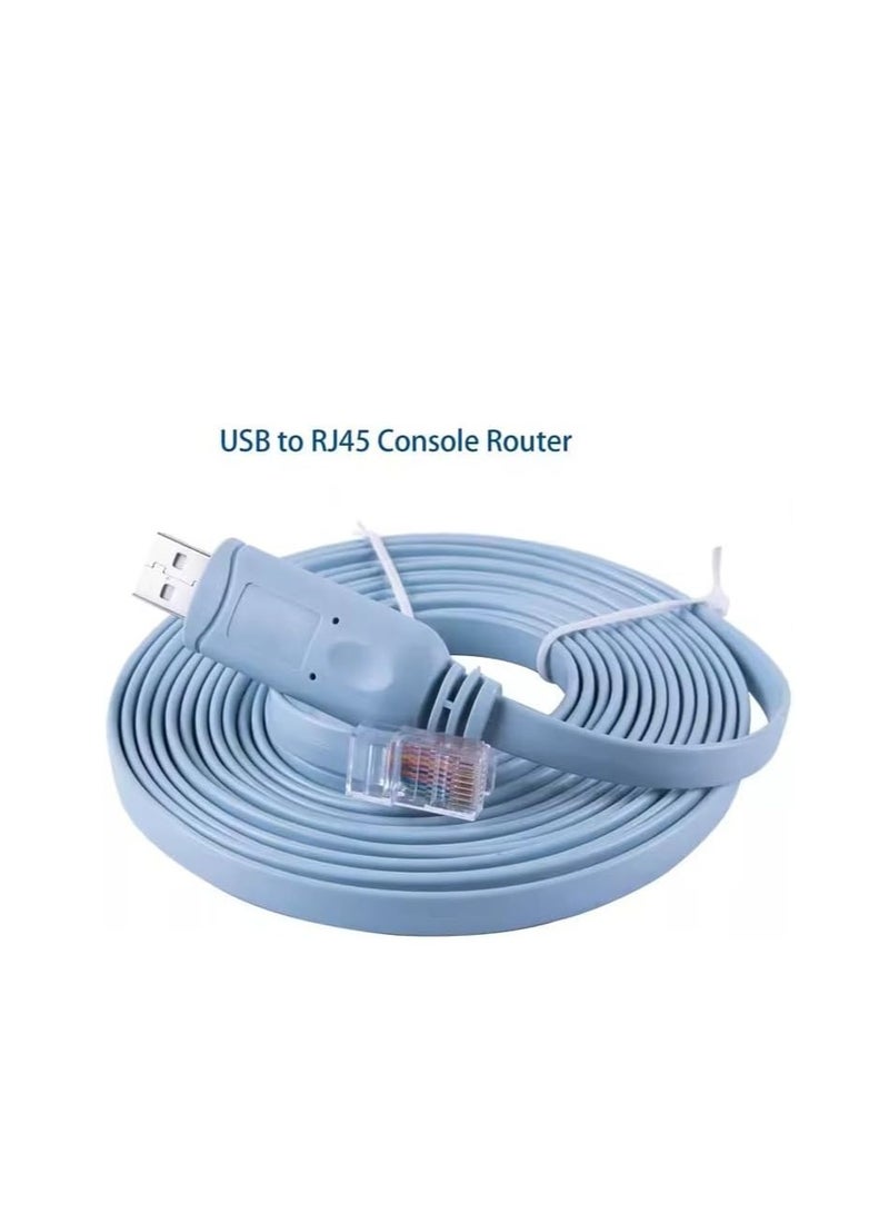 Terabyte USB Console Cable, USB to RJ45 Cable for Cisco, Huawei, H3C, ZTH Routers, Professional Switchs, Access points - Image 1