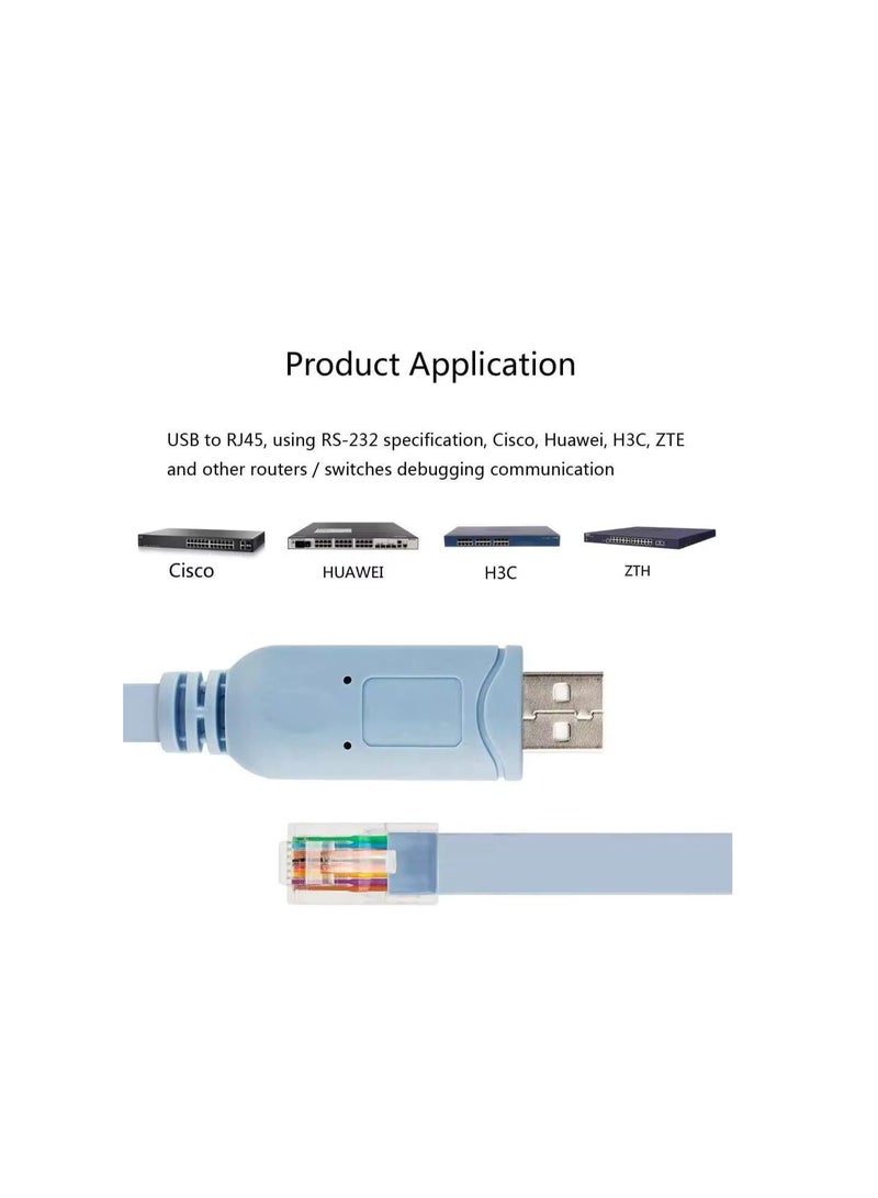 Terabyte USB Console Cable, USB to RJ45 Cable for Cisco, Huawei, H3C, ZTH Routers, Professional Switchs, Access points - Image 4