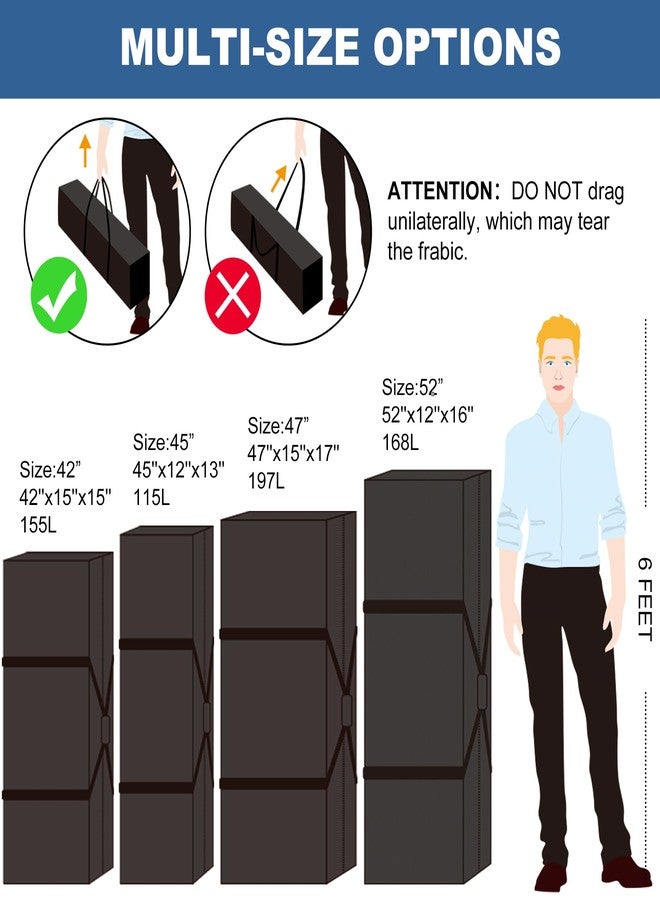 COOLBEBE Sports Duffle Bag - Extra Large Travel Duffel Luggage Bag with Upgrade Zipper, Durable & Water Resistant, Black…, Black, 52" x 12" x 16", Classic - Image 4