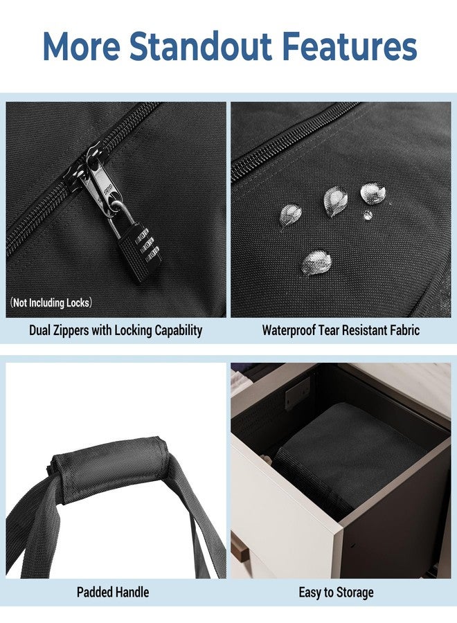 COOLBEBE Sports Duffle Bag - Extra Large Travel Duffel Luggage Bag with Upgrade Zipper, Durable & Water Resistant, Black…, Black, 52" x 12" x 16", Classic - Image 3