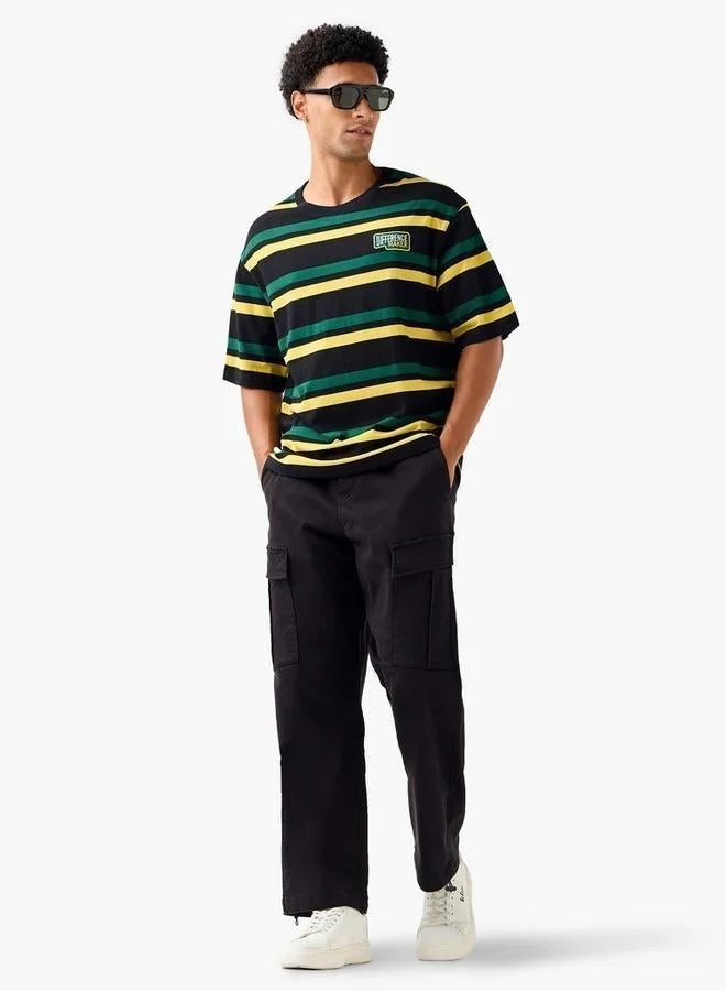 Splash FAV Men Regular Fit Crew Neck Short Sleeves Striped T-shirt