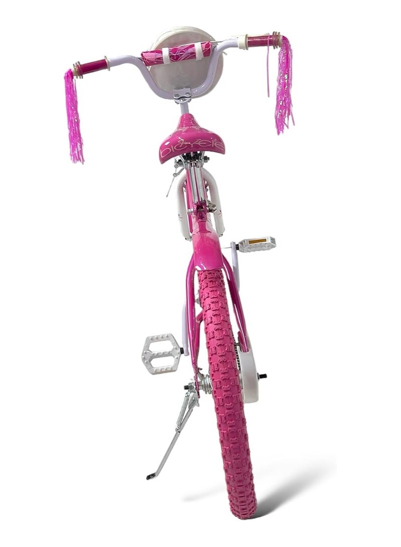 AL BADER Freestyle Kids Bike 20 Inch Bicycle for Girls Ages 8-16 Years, Pink Color, With Kickstand, Colored Air Tires, With Small Bag, Hand & Foot Brakes, High Reliability Cycling Kickstand. - Image 4