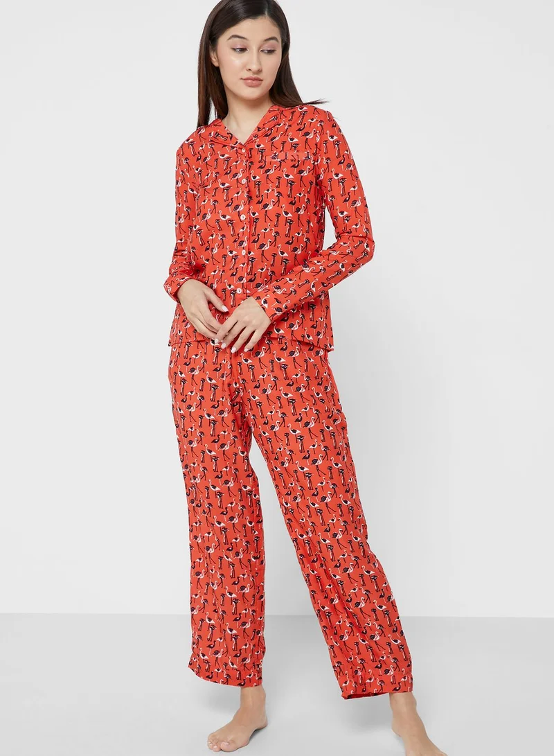 Ginger Printed Pj Set