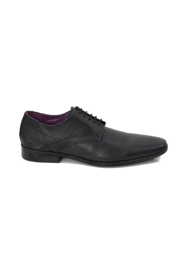 ATTILIO Men's Jousen Lace up Derby Comfort Black Leather Work Office Formal Occasion Party Casual Wear Italian Design