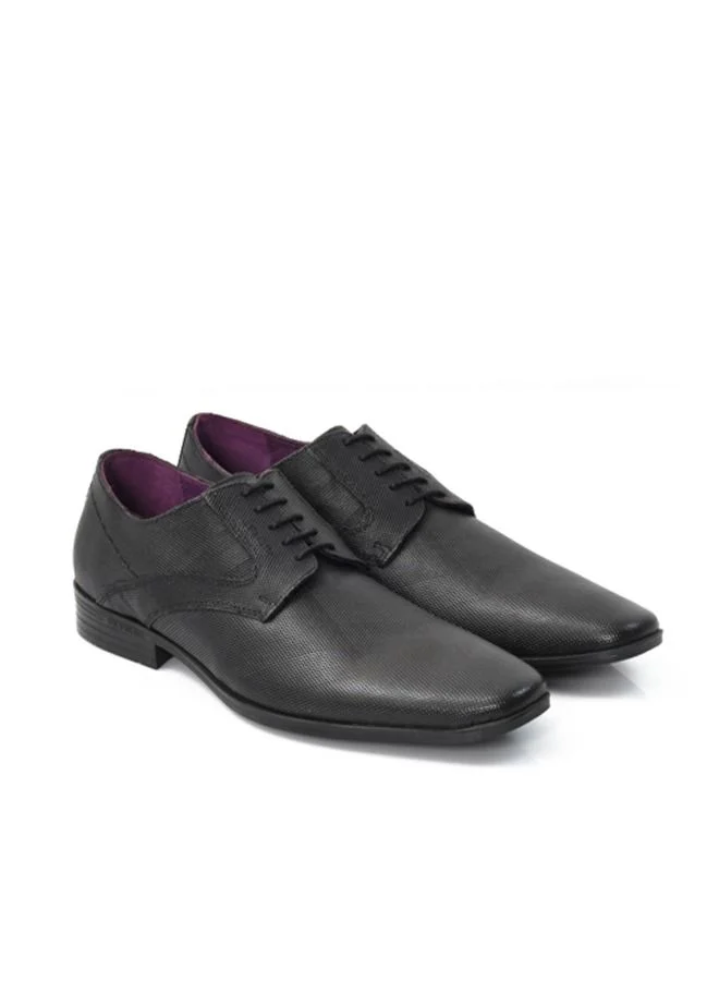 ATTILIO Men's Jousen Lace up Derby Comfort Black Leather Work Office Formal Occasion Party Casual Wear Italian Design