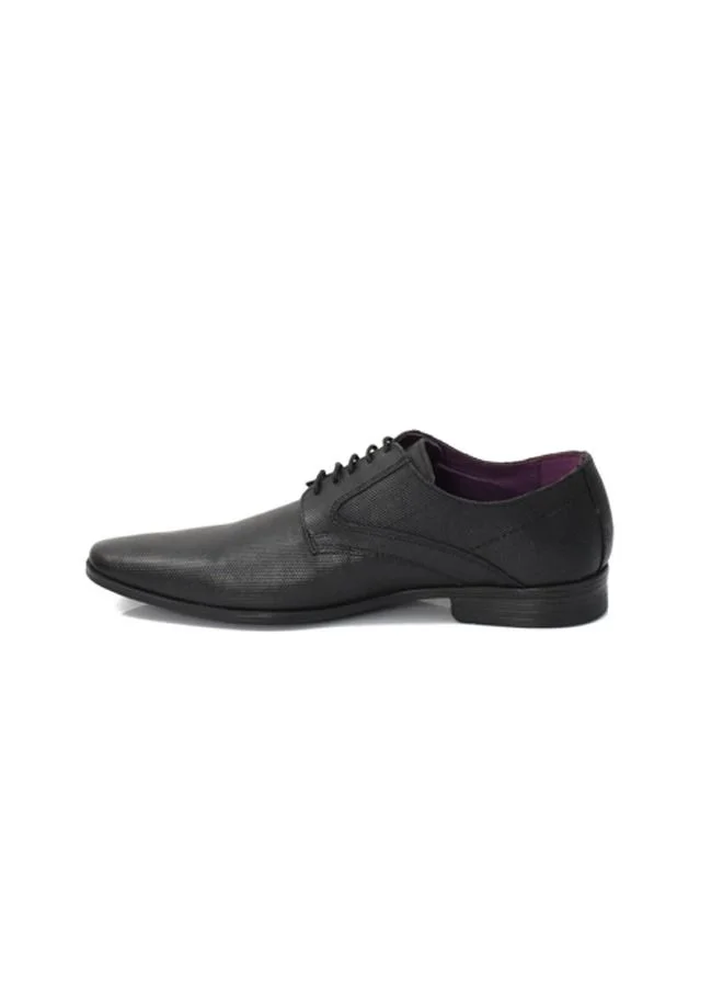 ATTILIO Men's Jousen Lace up Derby Comfort Black Leather Work Office Formal Occasion Party Casual Wear Italian Design