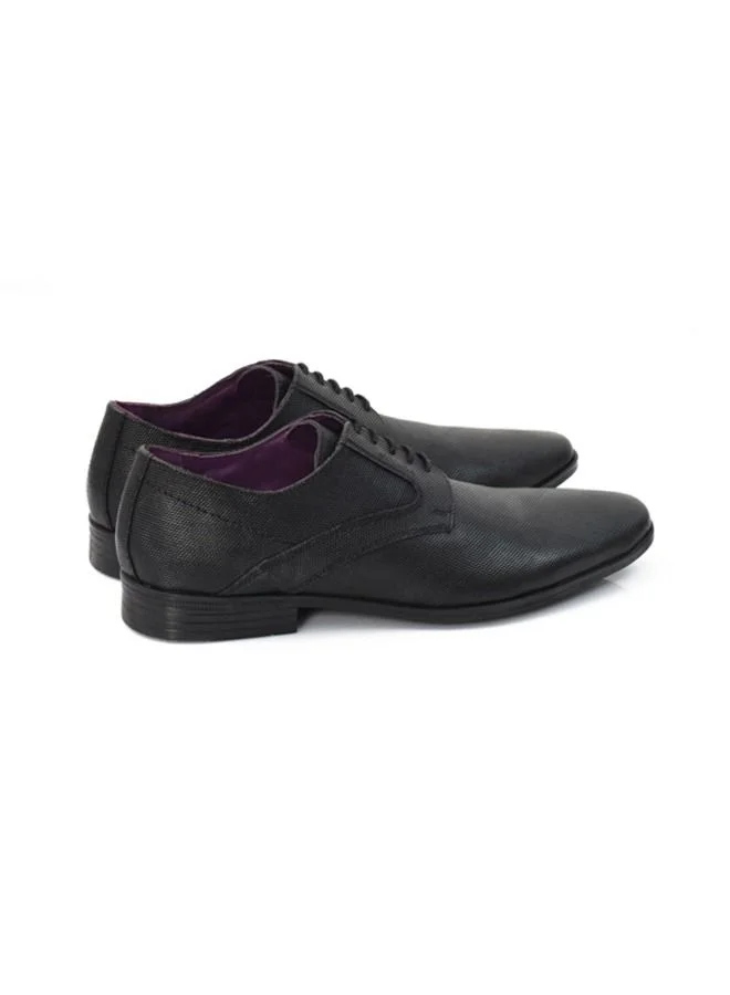 ATTILIO Men's Jousen Lace up Derby Comfort Black Leather Work Office Formal Occasion Party Casual Wear Italian Design