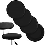 Tatuo Tatuo 4 Pieces Round Bar Stool Covers Washable Stool Cushion Slipcover Elastic Bar Chair Covers for 14-17 Inch Chair,  - Image 1