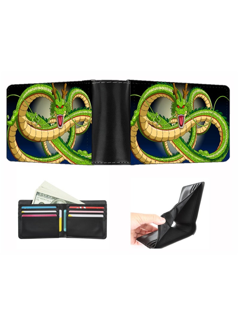 KUYING Anime Dragon Ball Two Fold Short PU Wallet 