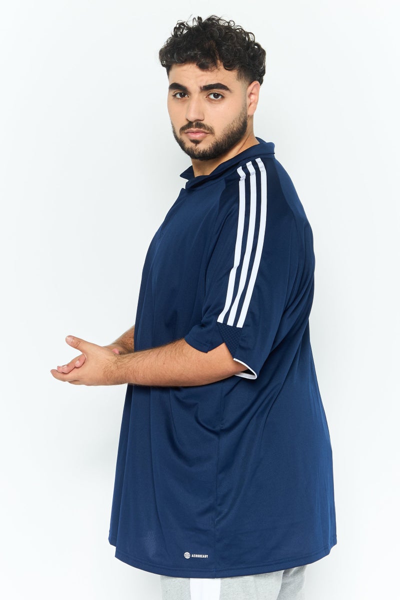Adidas Men Sportswear Fit Brand Logo Polo Shirt, Navy Blue  - Image 4