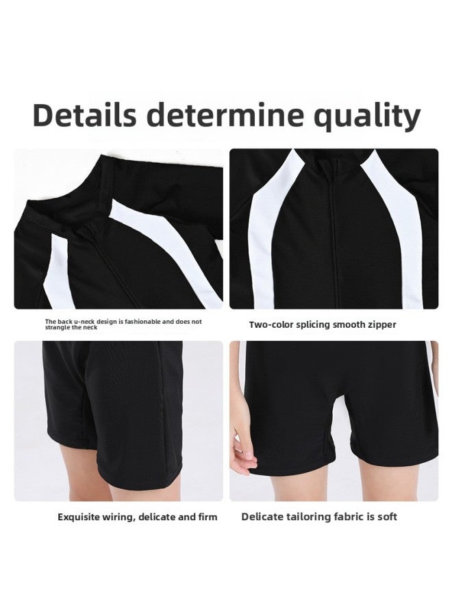 Loquat Quick-drying Children's Swimsuit Swimming Trunks Set Small And Medium-sized Children's Swimsuit Set Seaside Hot Spring Direct-Color:8176 Lake Blue- - Image 4