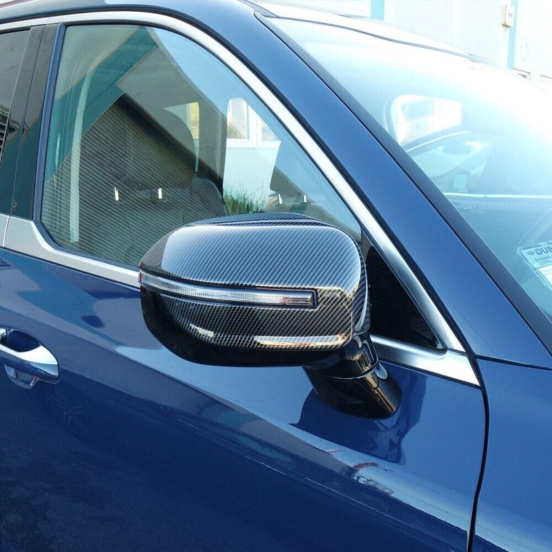 JUIVEEL Carbon Fiber Style ABS Car Exterior Mirror Cover Side Rear view Mirror Cover Mirror Protective Caps Compatible with KIA Telluride 20202024 Accessories H309TRF
